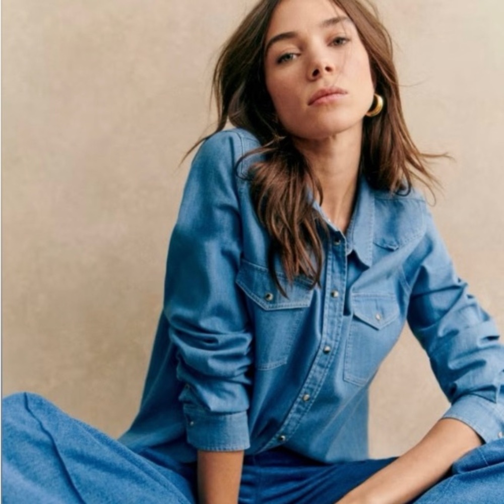 Sézane Servanne denim shirt - Picture 3 of 3